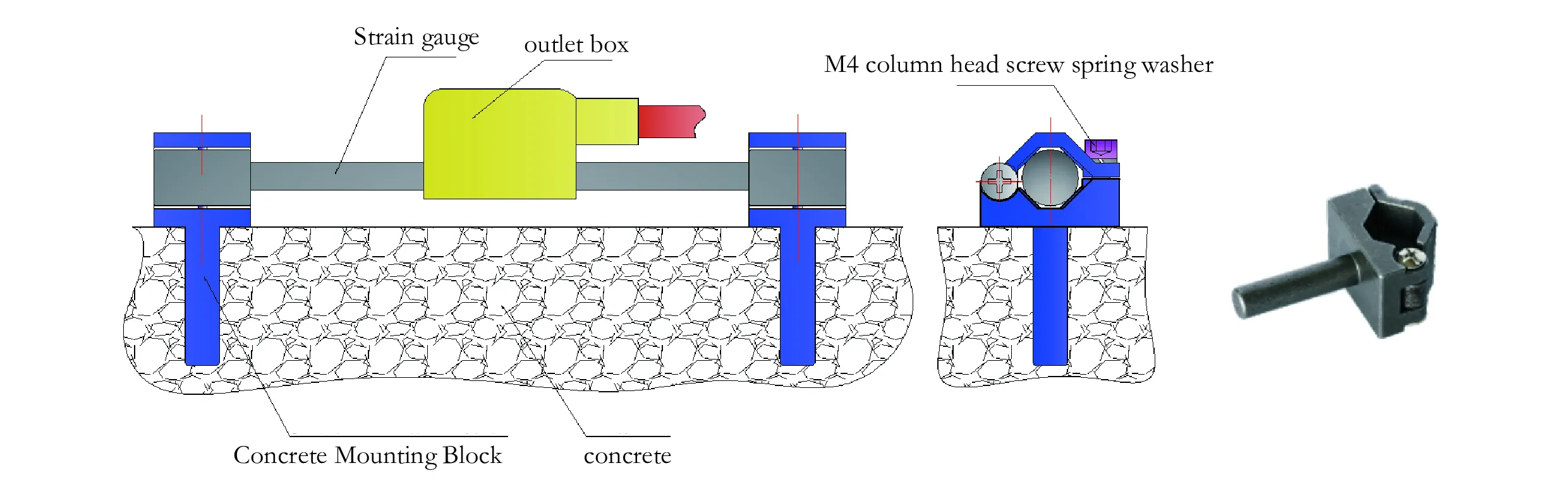 Galga extensométrica inteligente de cuerda vibrante (modelo de superficie) JMZX-212HAT/HB imagen 9