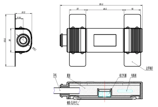 Galga extensométrica inteligente de cuerda vibratoria (modelo con superficie soldada) JMZX-206HAT imagen 6