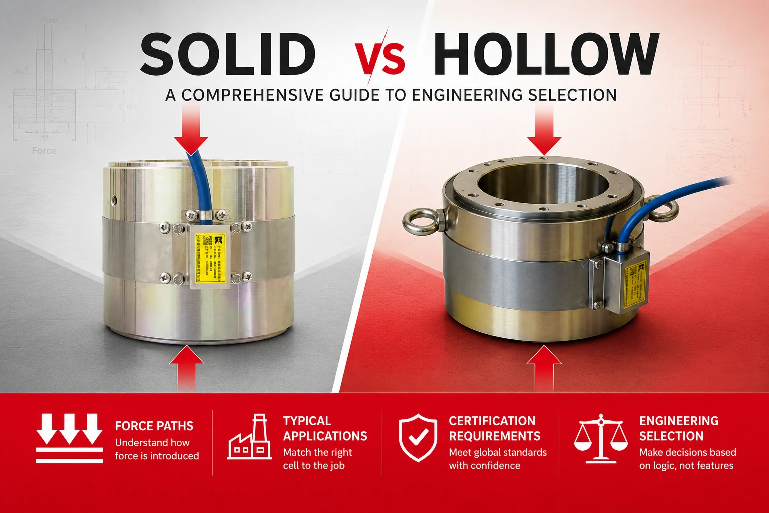 Celda de carga sólida versus hueca: una guía completa para la selección de ingeniería (rutas de fuerza, aplicaciones típicas y requisitos de certificación)